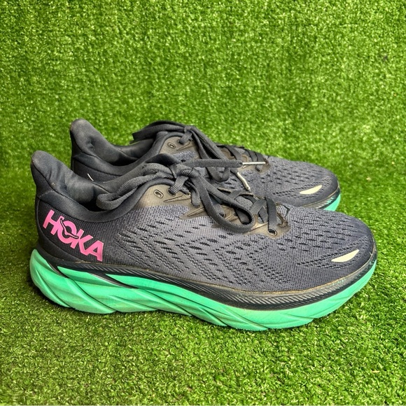 Hoka Shoes - Hoka One One Women's Clifton 8 Blue Green Running Walking Shoes Size 7.5